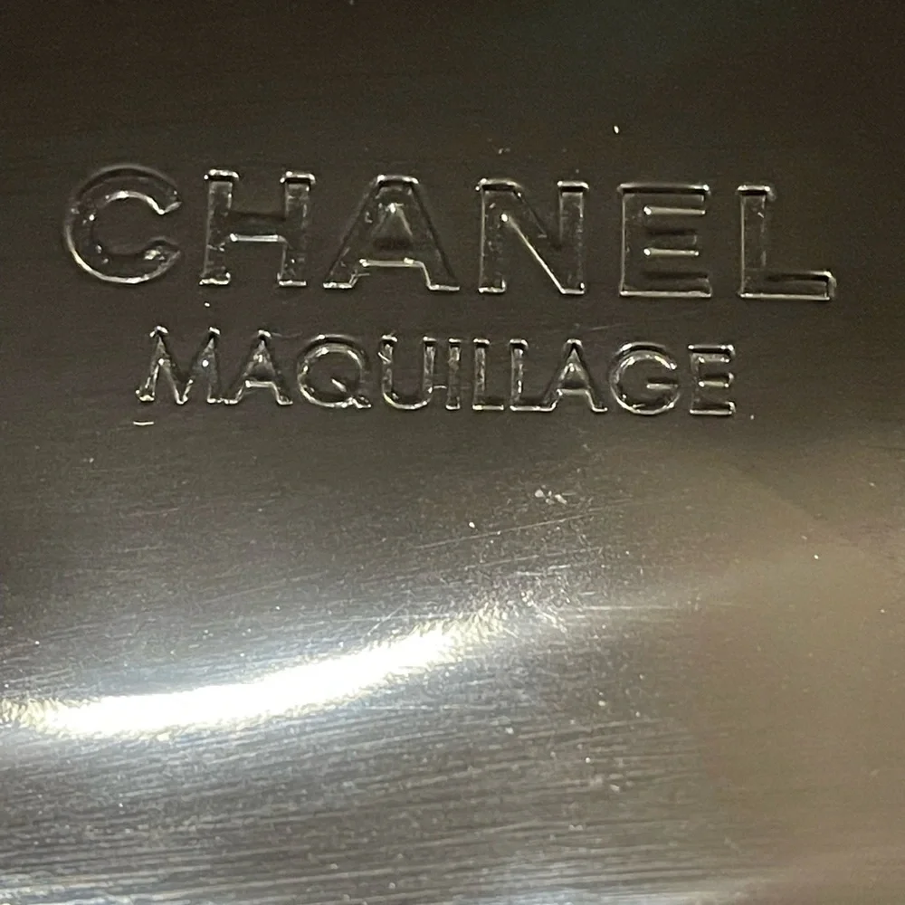 CHANEL Glossy Black Cosmetic Pouch